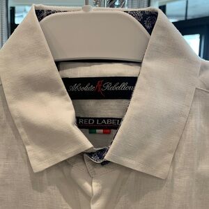 Red Label White Linen Shirt. XXL. Worn once